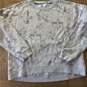 Boden Gray and Blue Sweatshirt